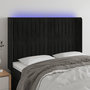 Voir la diapositive 1 : VIDAXL Tete de lit a LED Noir 147x16x118/128 cm Velours