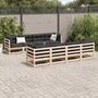 Voir la diapositive 3 : VIDAXL Salon de jardin 9 pcs avec coussins bois de pin massif