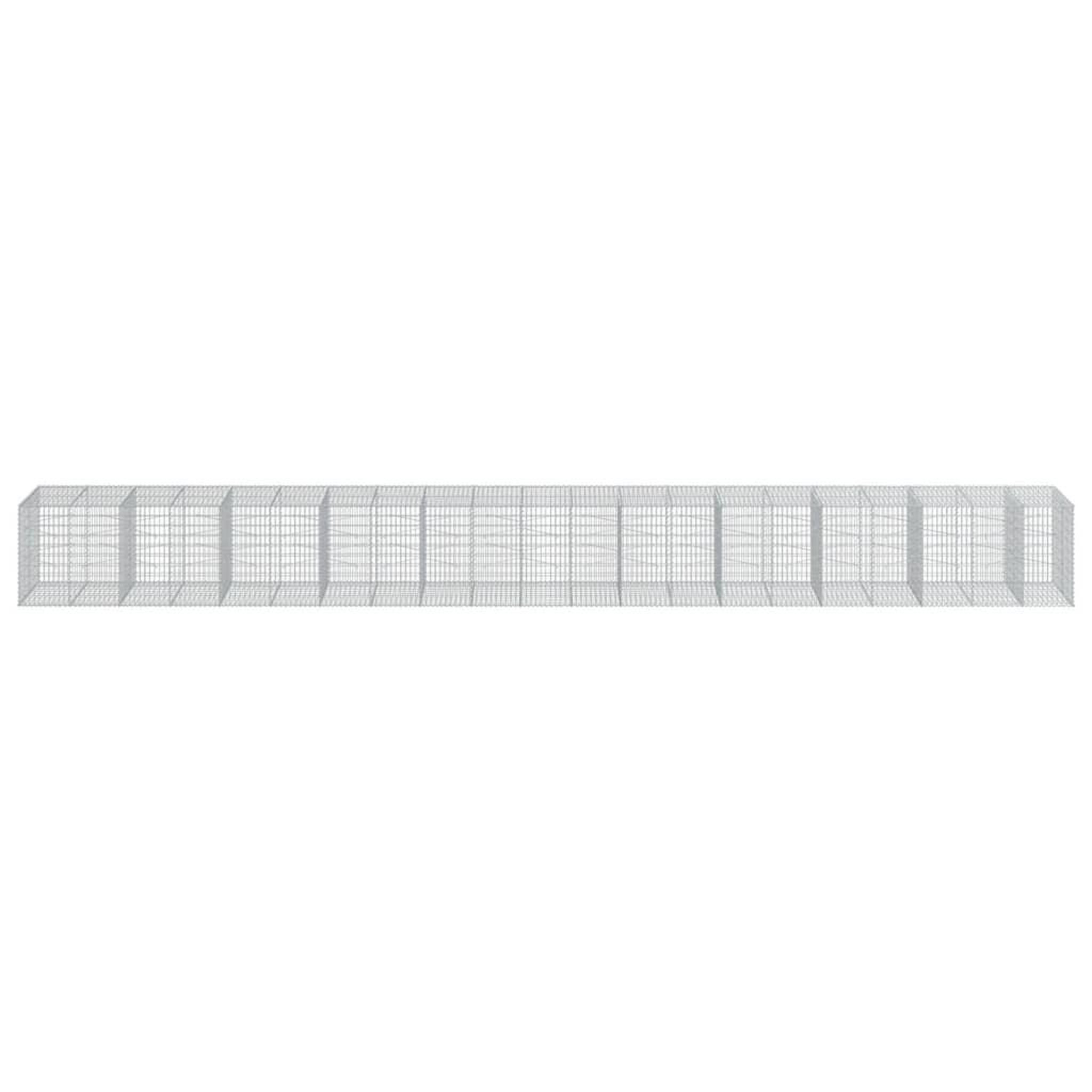 Voir la diapositive 3 : VIDAXL Panier gabion avec couvercle 1050x100x100 cm fer galvanise