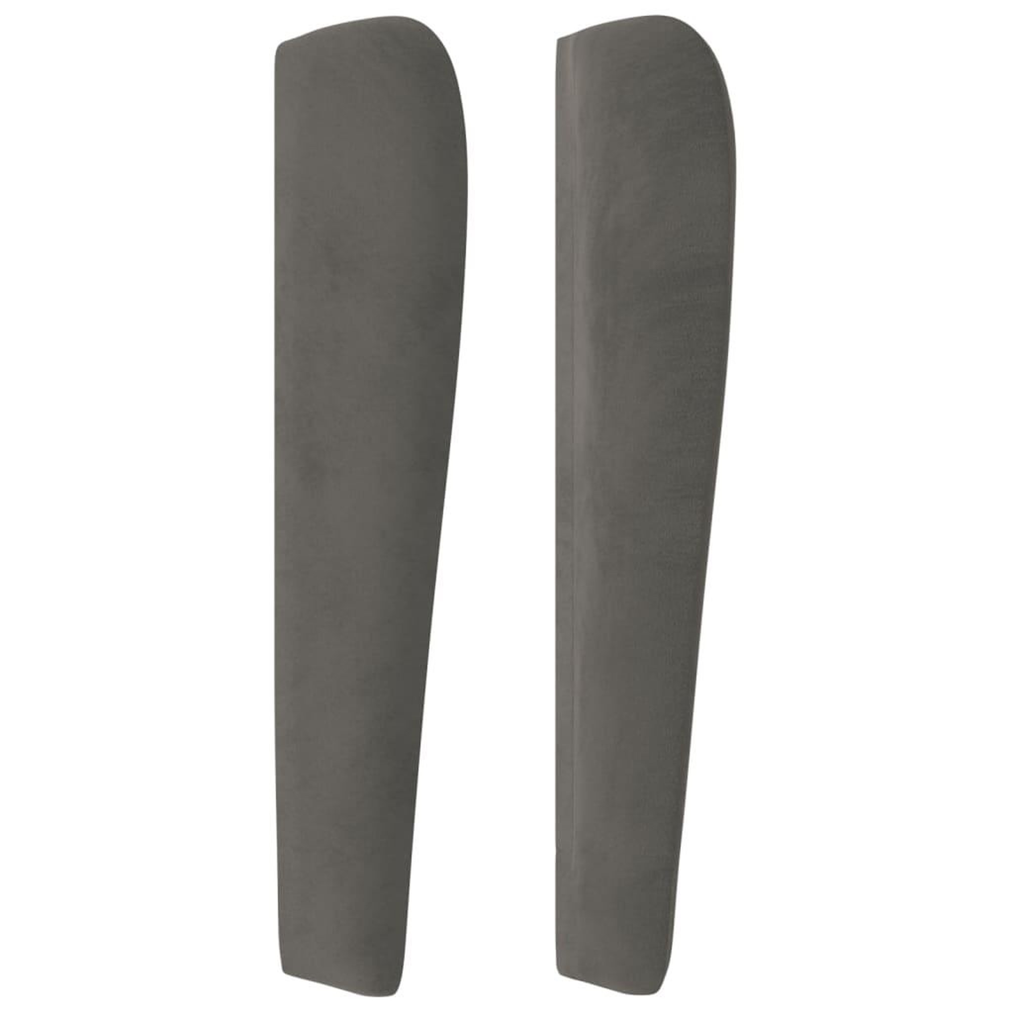Voir la diapositive 4 : VIDAXL Tete de lit avec oreilles Gris fonce 203x23x118/128 cm Velours