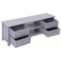 Voir la diapositive 3 : VIDAXL Meuble TV Gris 115x30x40 cm Bois de Paulownia