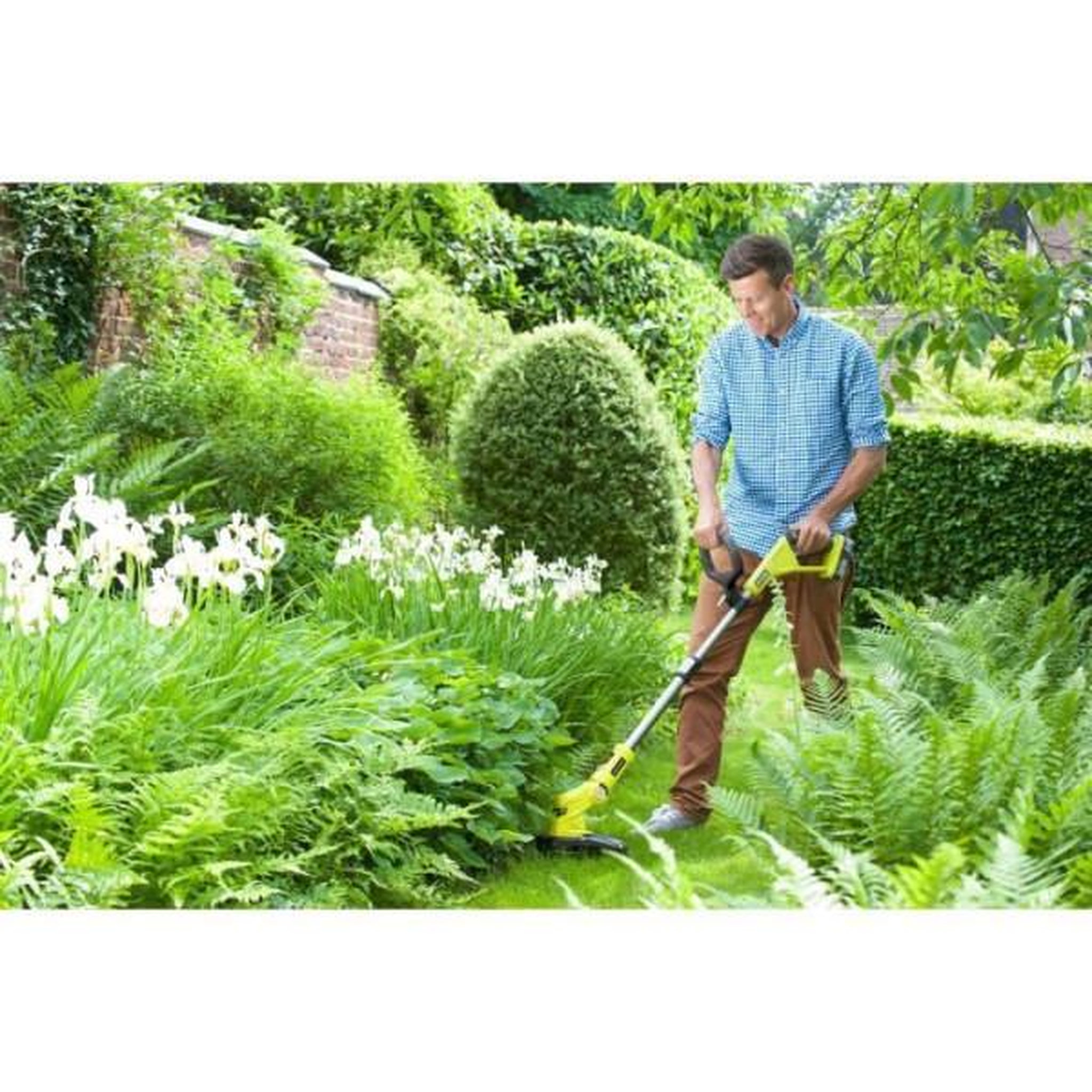 Voir la diapositive 2 : Ryobi RYOBI - Coupe-bordures 18V - Ø coupe 25-30 cm - Ø fil 1 x 1,6 mm - tube télescopique - batterie 5,0 Ah & chargeur - RLT183250