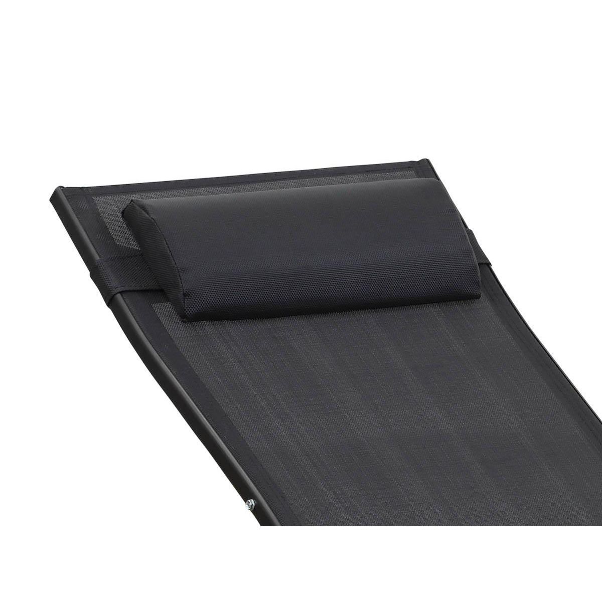 Habitat et Jardin Lot de 2 bains de soleil en aluminium Beauty  Phoenix  Noir