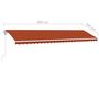 Voir la diapositive 6 : VIDAXL Auvent automatique sur pied 600x300 cm Orange/marron