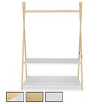 IDIMEX Penderie enfant DANILO avec étagères, en pin massif. Coloris disponibles : Marron, Bicolore, Blanc