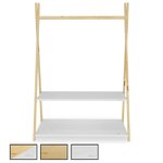 IDIMEX Penderie enfant DANILO avec étagères, en pin massif. Coloris disponibles : Marron, Bicolore, Blanc