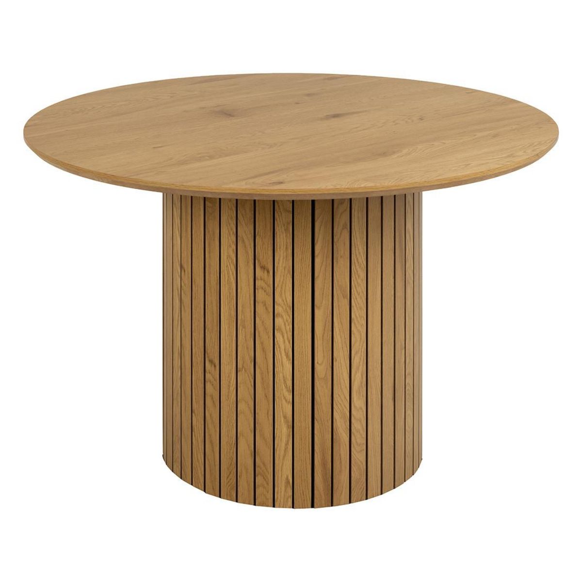 LISA DESIGN Tardis - table à manger ronde - effet bois- 4 personnes