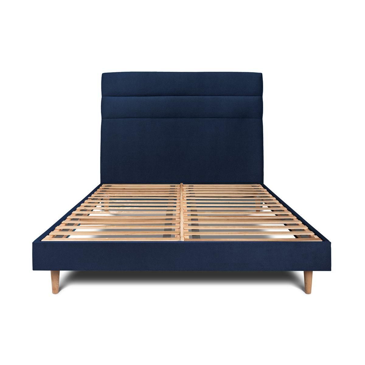 Sommeil de Plomb Lit avec tête de lit lignes velours et sommier kit - Hauteur totale : 29cm