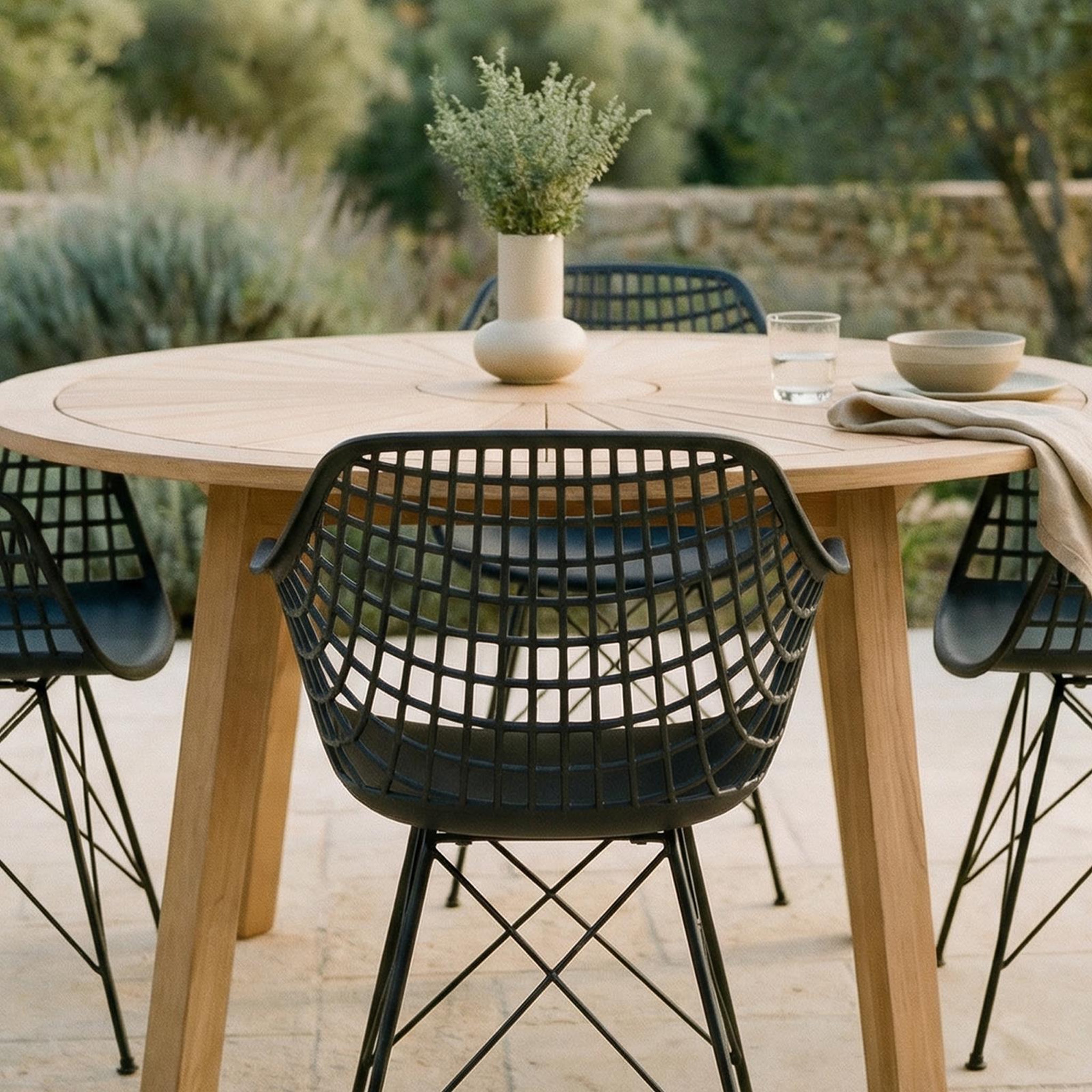 Voir la diapositive 4 : IDIMEX Lot de 4 chaises alicante, en plastique