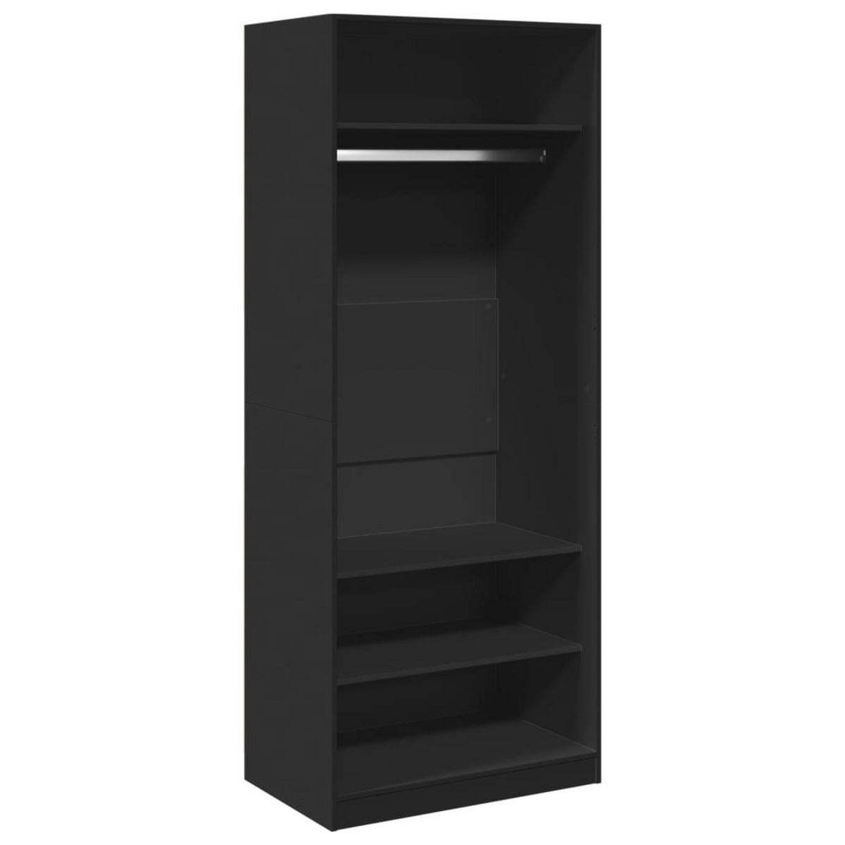VIDAXL Garde-robe noir 80x50x200 cm bois d'ingenierie