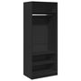 Voir la diapositive 2 : VIDAXL Garde-robe noir 80x50x200 cm bois d'ingenierie