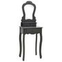 Voir la diapositive 2 : VIDAXL Ensemble de coiffeuse avec tabouret Gris 50x59x136 cm Paulownia