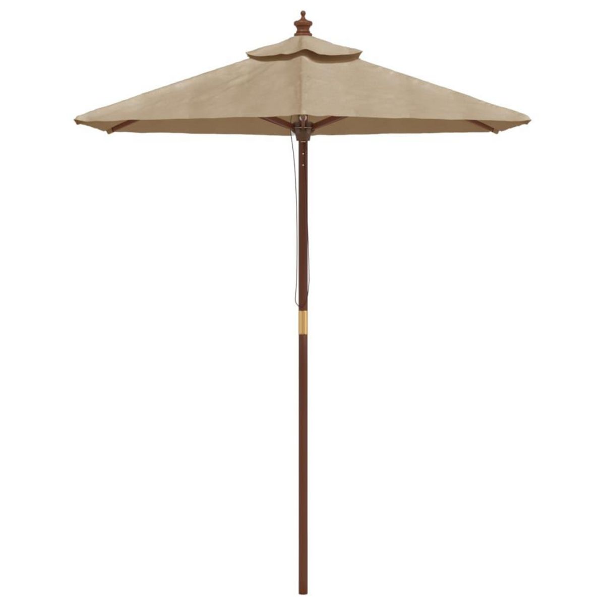 VIDAXL Parasol de jardin avec mat en bois taupe 196x231 cm
