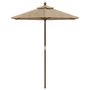 Voir la diapositive 3 : VIDAXL Parasol de jardin avec mat en bois taupe 196x231 cm