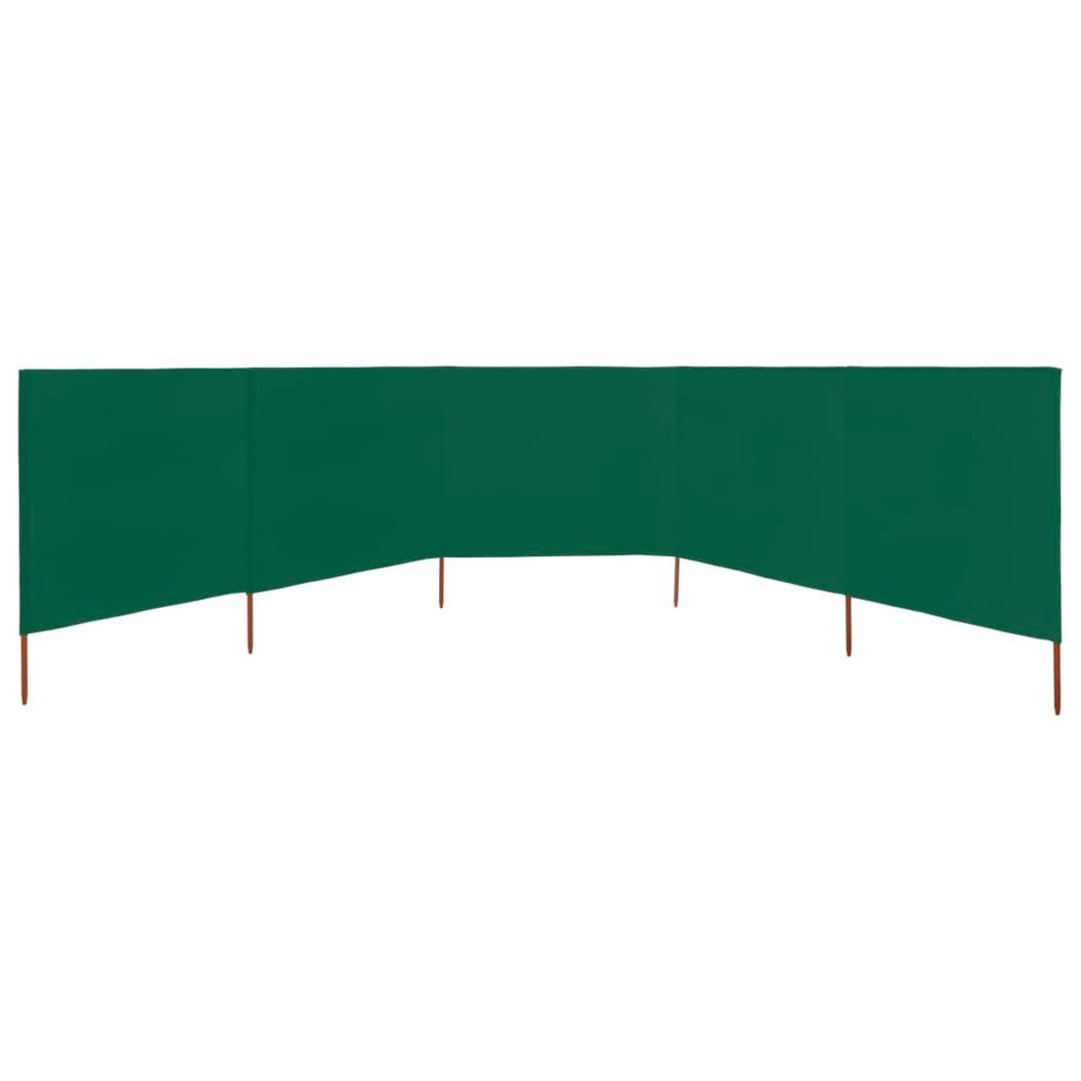 VIDAXL Paravent 5 panneaux Tissu 600 x 120 cm Vert