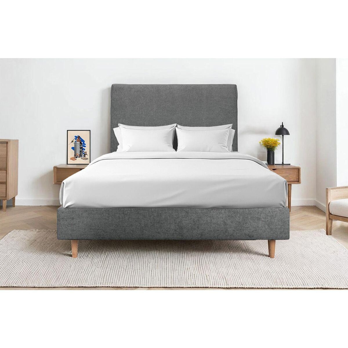 Sommeil de Plomb Tete de lit Tapissée Tissu - Ep 10 cm rembourré