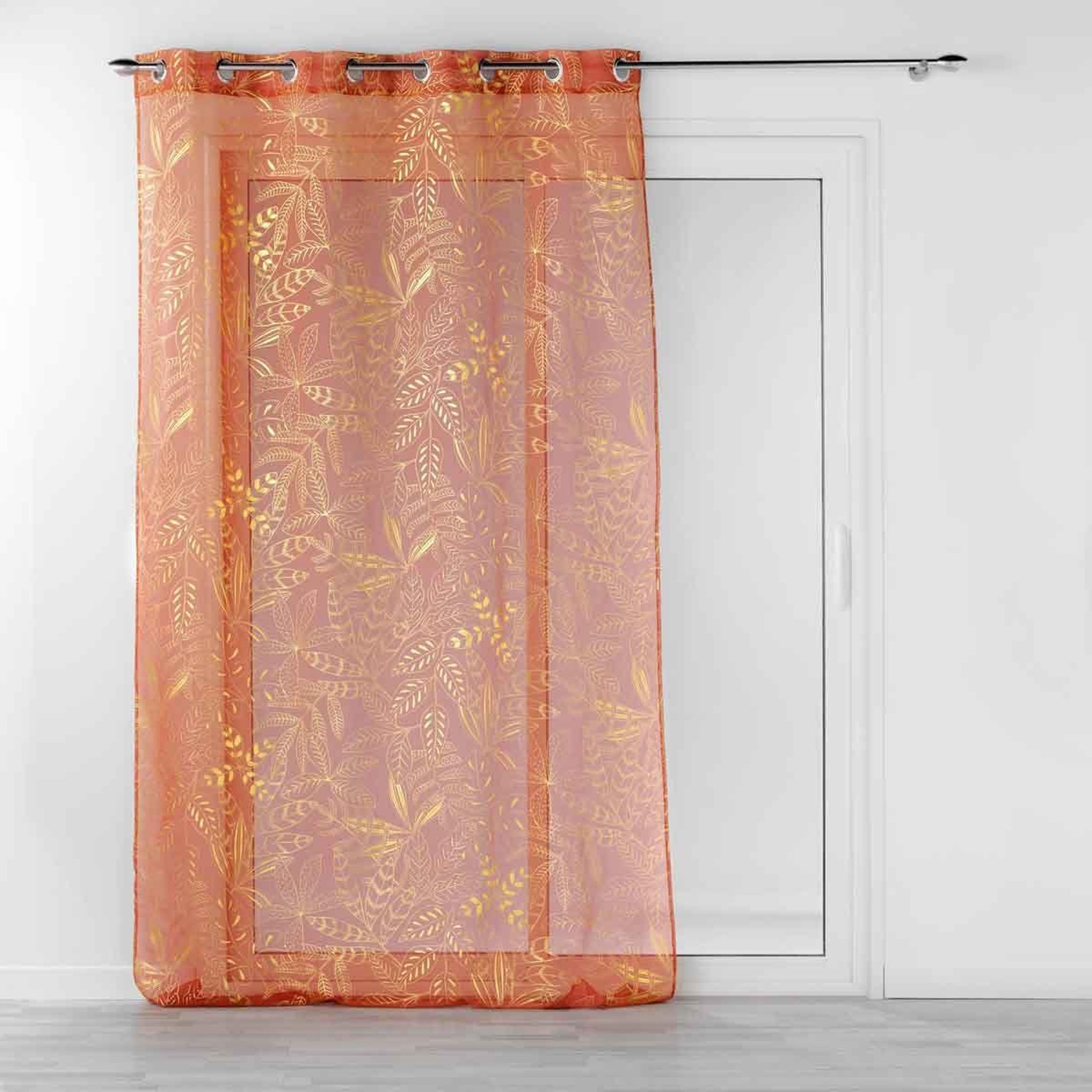 Douceur d'Intérieur Rideau voilage à œillets  belflor  140x240cm terracotta