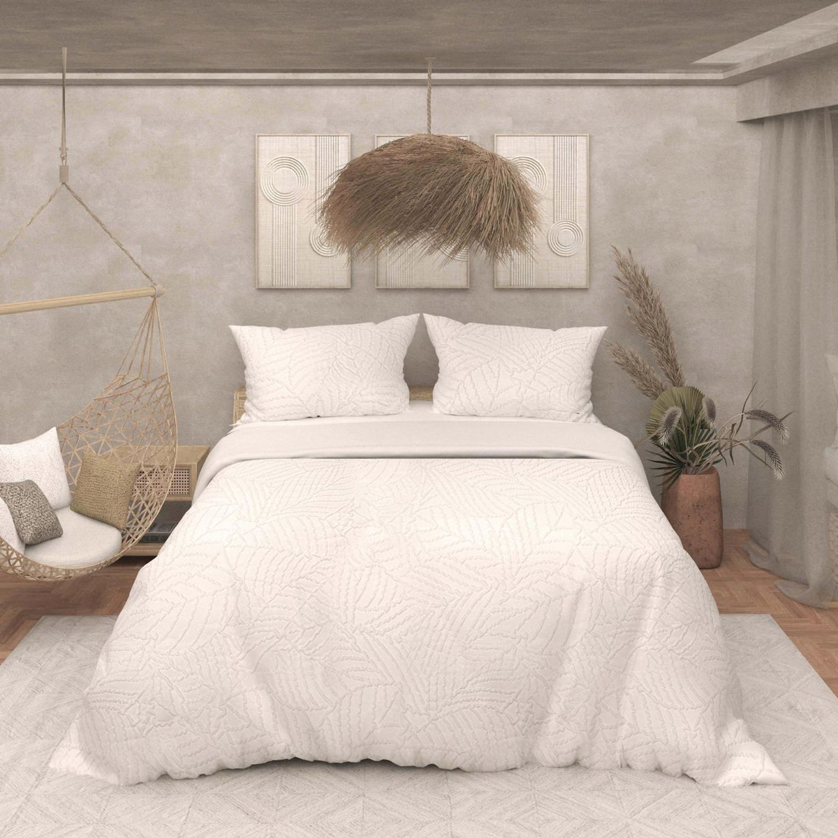 SOLEIL D'OCRE Parure housse de couette 3D microfibre MAYA, par Soleil d'Ocre