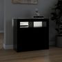 Voir la diapositive 5 : VIDAXL Buffet avec lumieres LED noir 80x35x75 cm
