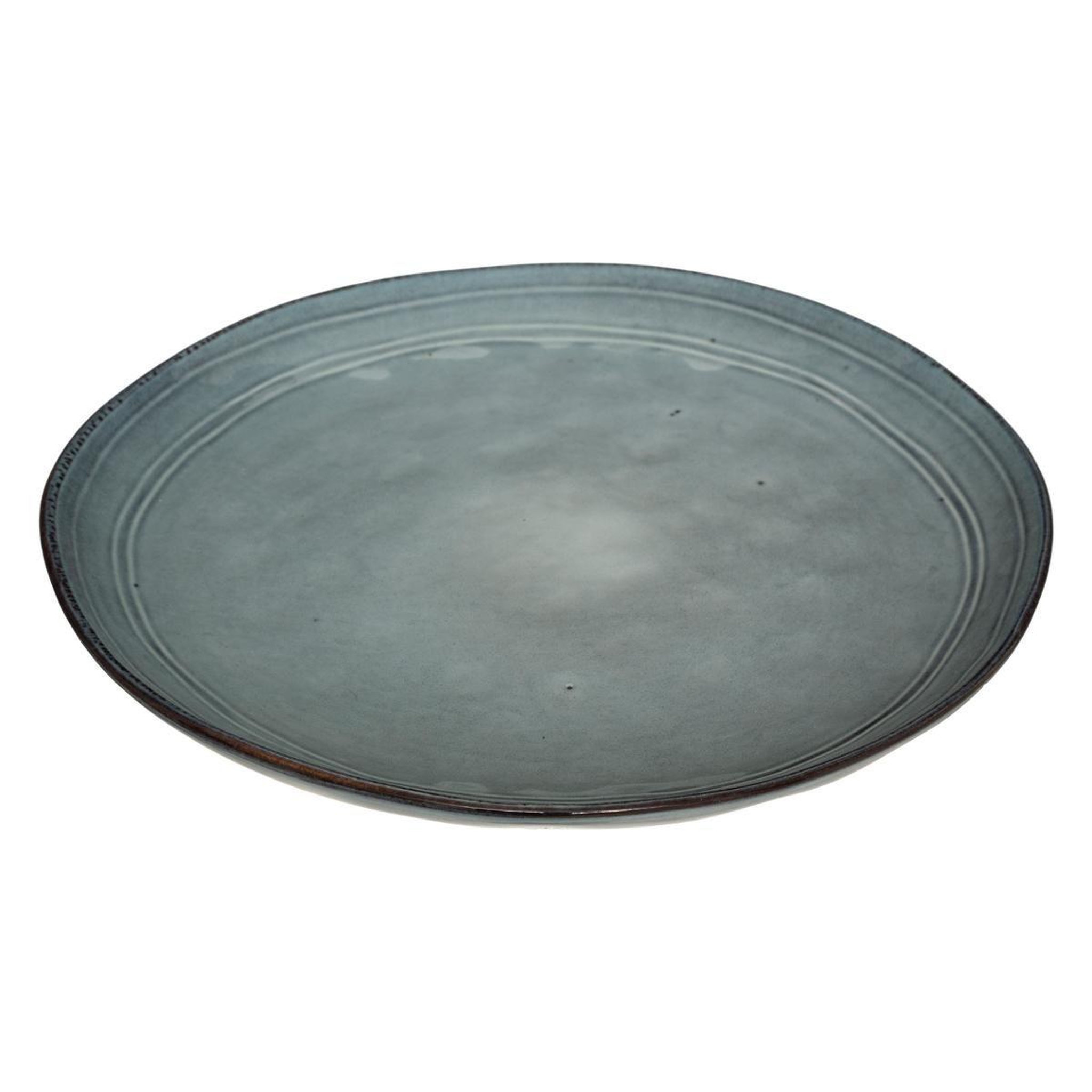 Voir la diapositive 2 : SECRET DE GOURMET Lot de 6 assiettes plates  flower  26cm bleu