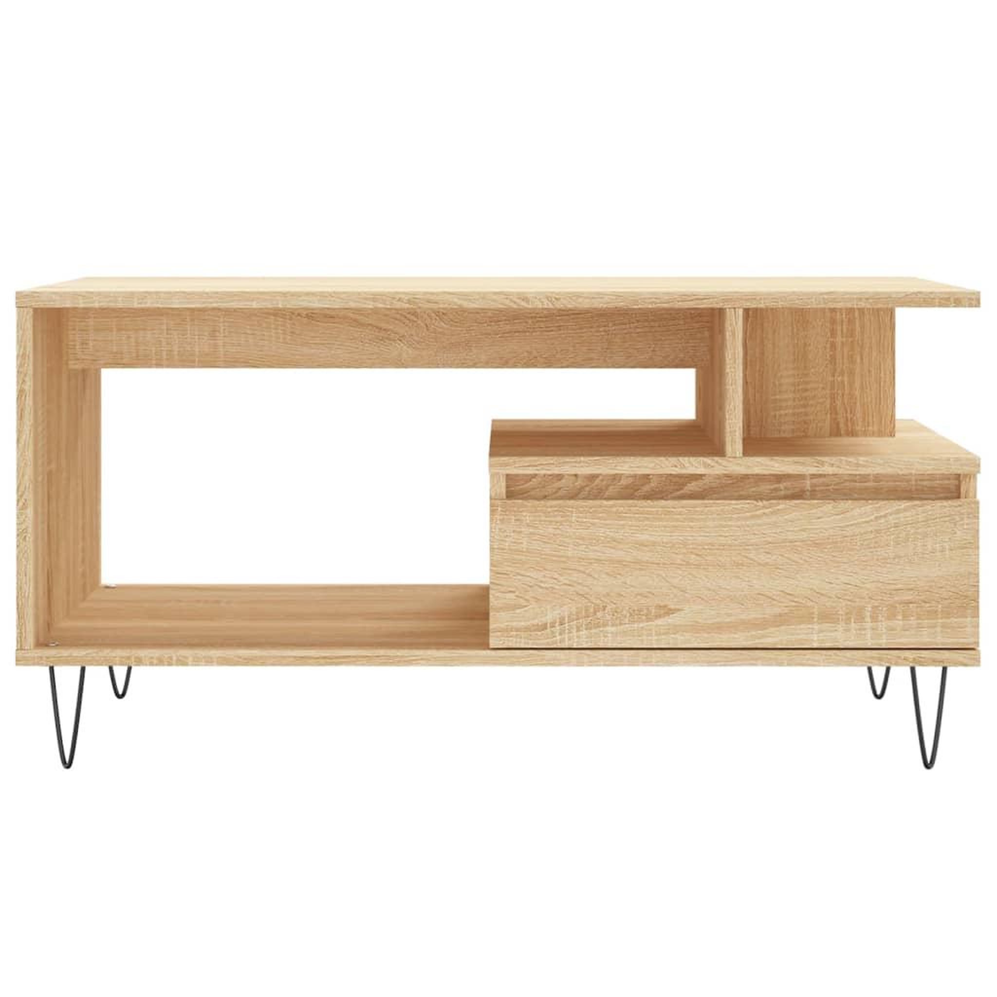 Voir la diapositive 5 : VIDAXL Table basse Chene sonoma 90x49x45 cm Bois d'ingenierie