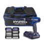 HYUNDAI Perceuse sans fil 18 V - 2 batteries Lithium + coffret 37 accessoires + sac de transport