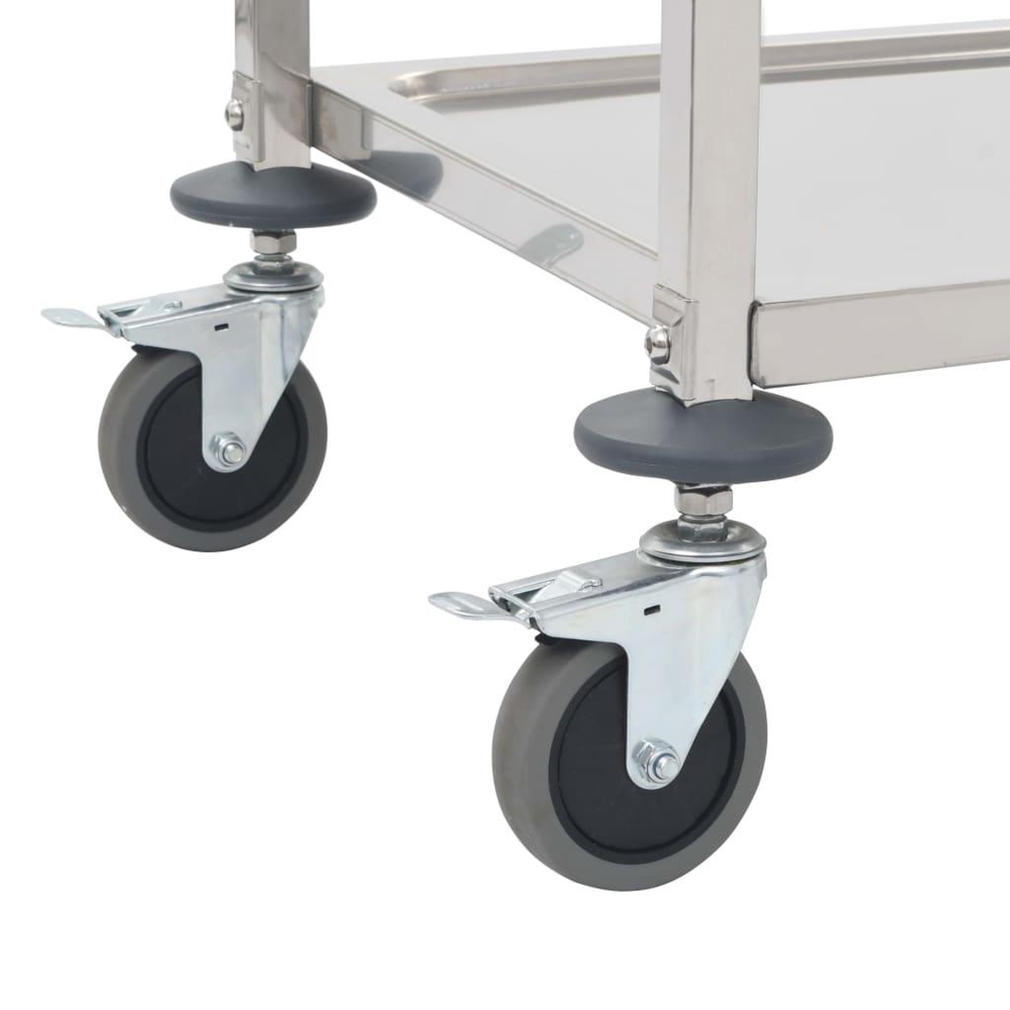 Voir la diapositive 5 : VIDAXL Chariot de cuisine a 3 niveaux 96,5x55x90 cm Acier inoxydable