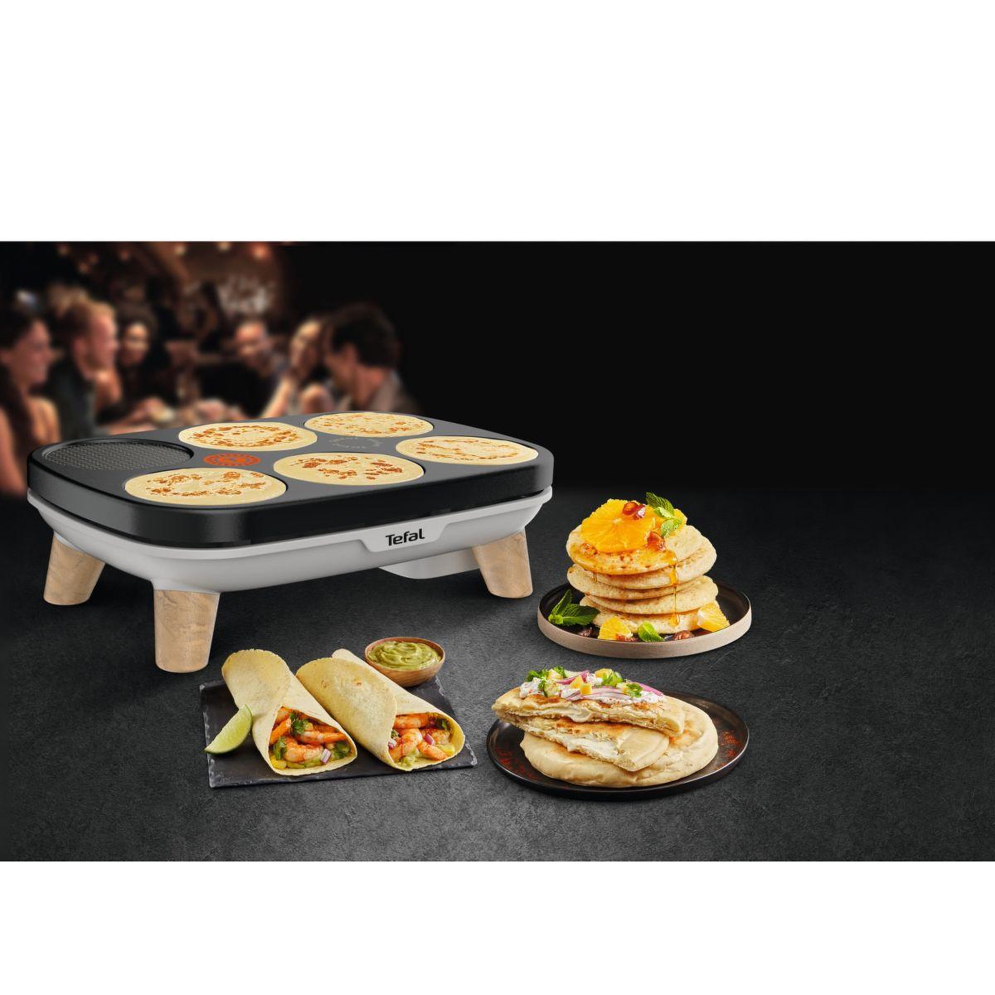 Voir la diapositive 2 : TEFAL Crêpière Gourmet 2 plaques PY900D12