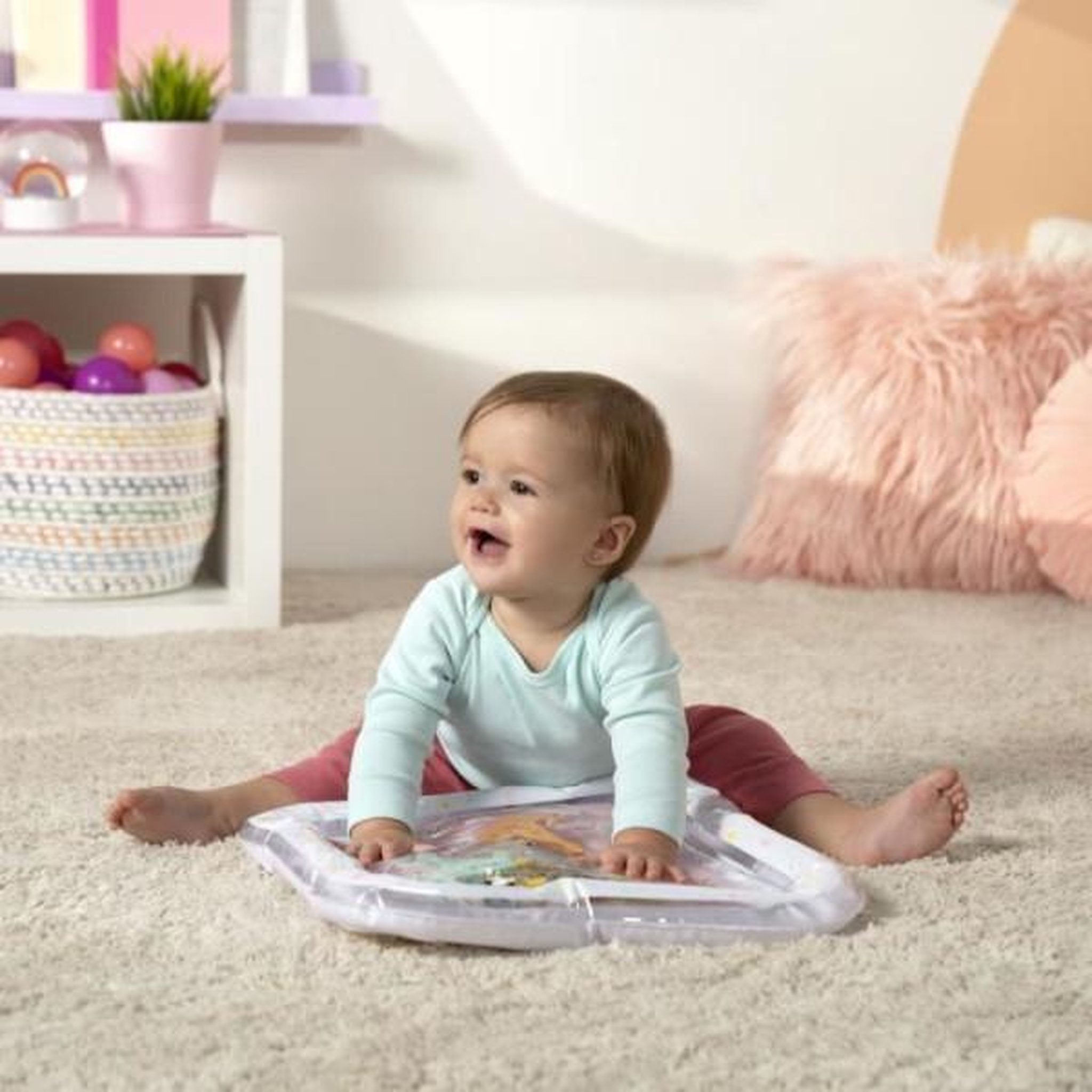 Voir la diapositive 2 : Bright Starts Tapis d'eau bébé - DISNEY BABY - PRINCESSES - Jeu sensoriel et d'éveil - Gonflable - Des la naissance - Facile a nettoyer