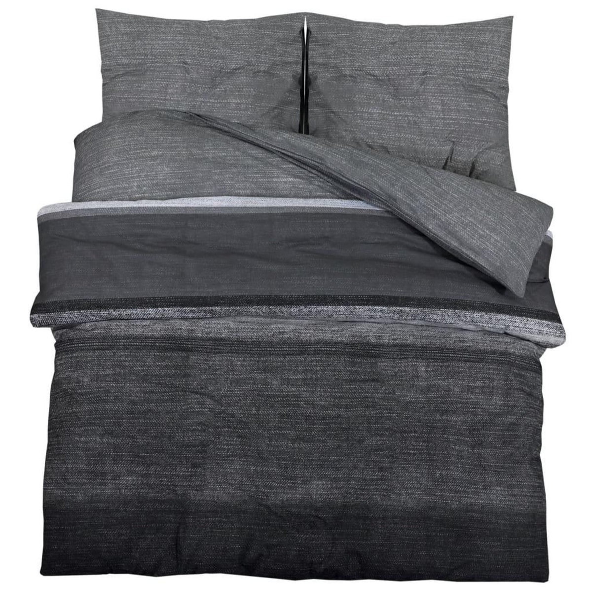 VIDAXL Ensemble de housse de couette gris fonce 220x240 cm Coton