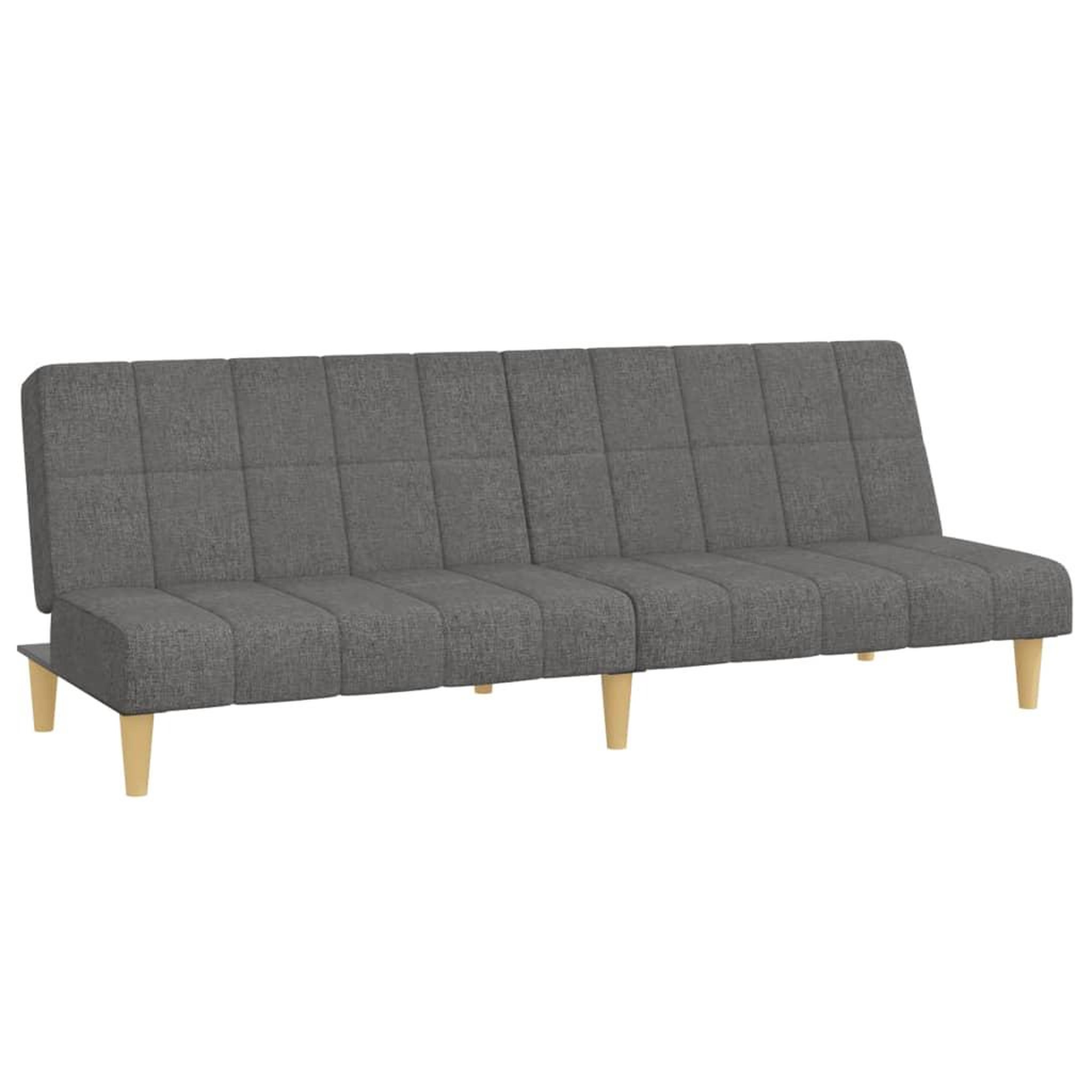Voir la diapositive 2 : VIDAXL Canape-lit a 2 places gris clair tissu