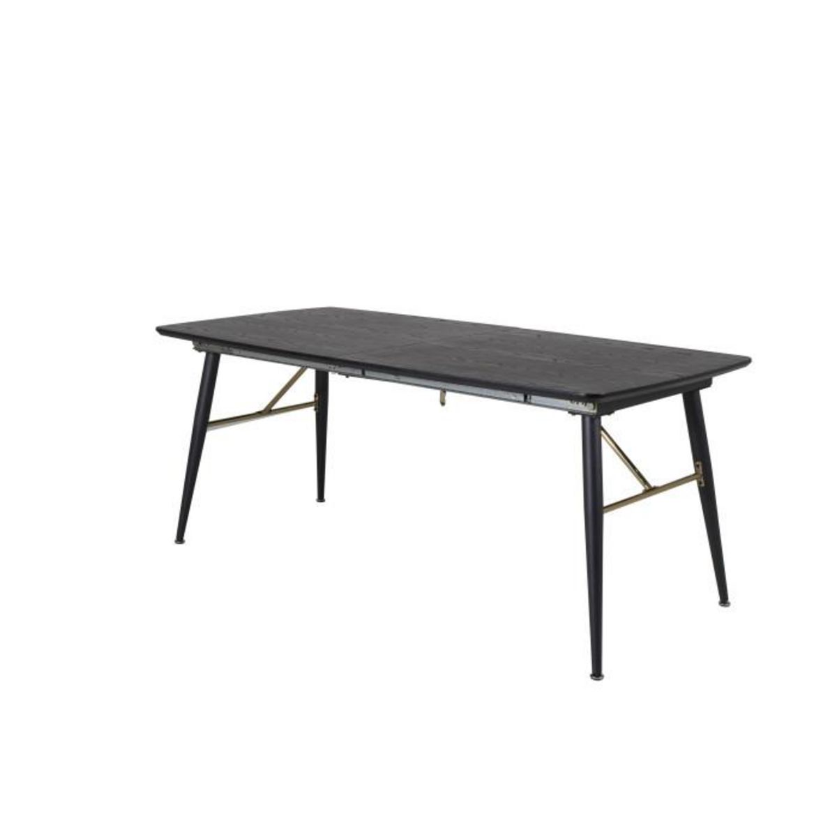 Paris Prix Table à Manger Extensible  Gold  180-220cm Noir