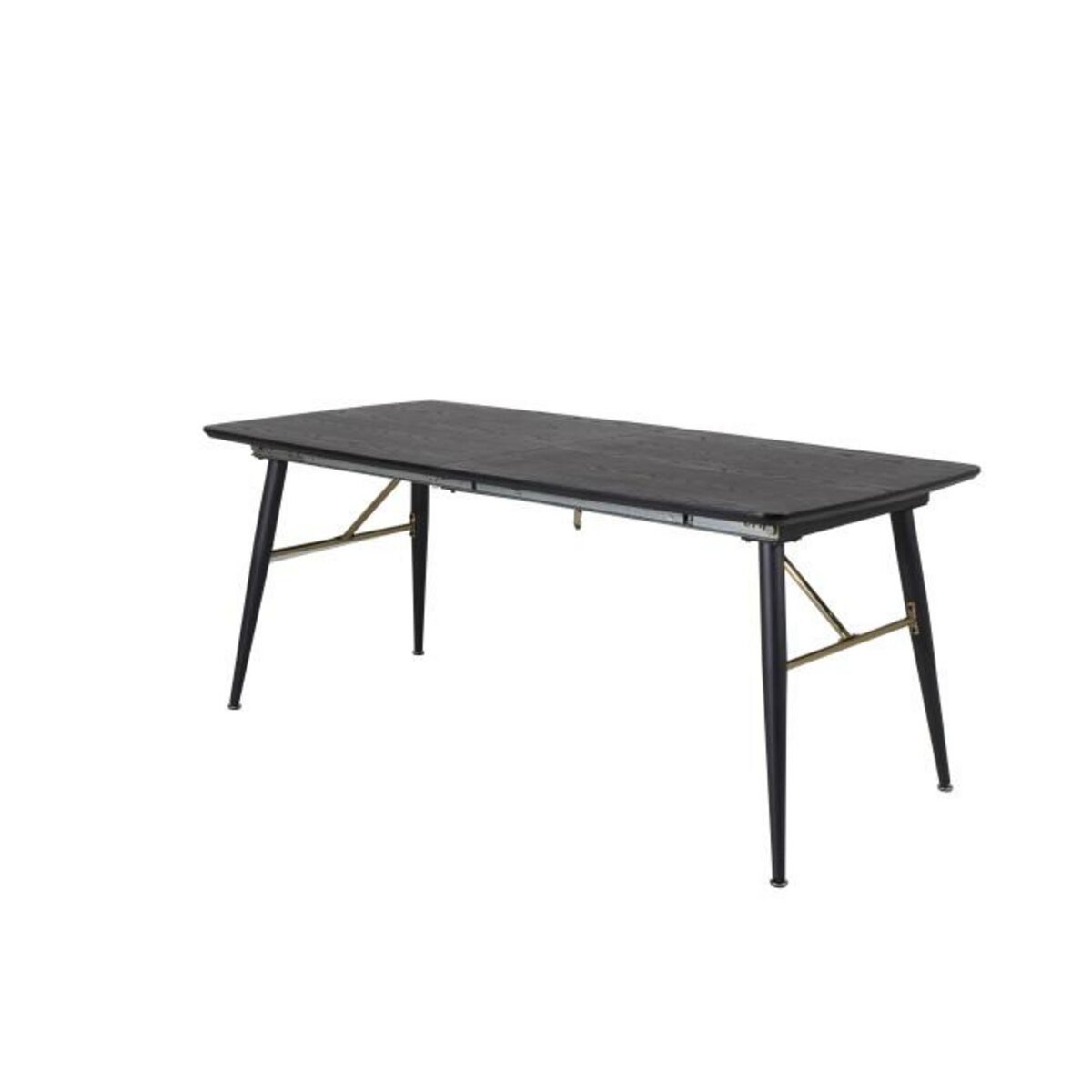 Paris Prix Table à Manger Extensible  Gold  180-220cm Noir