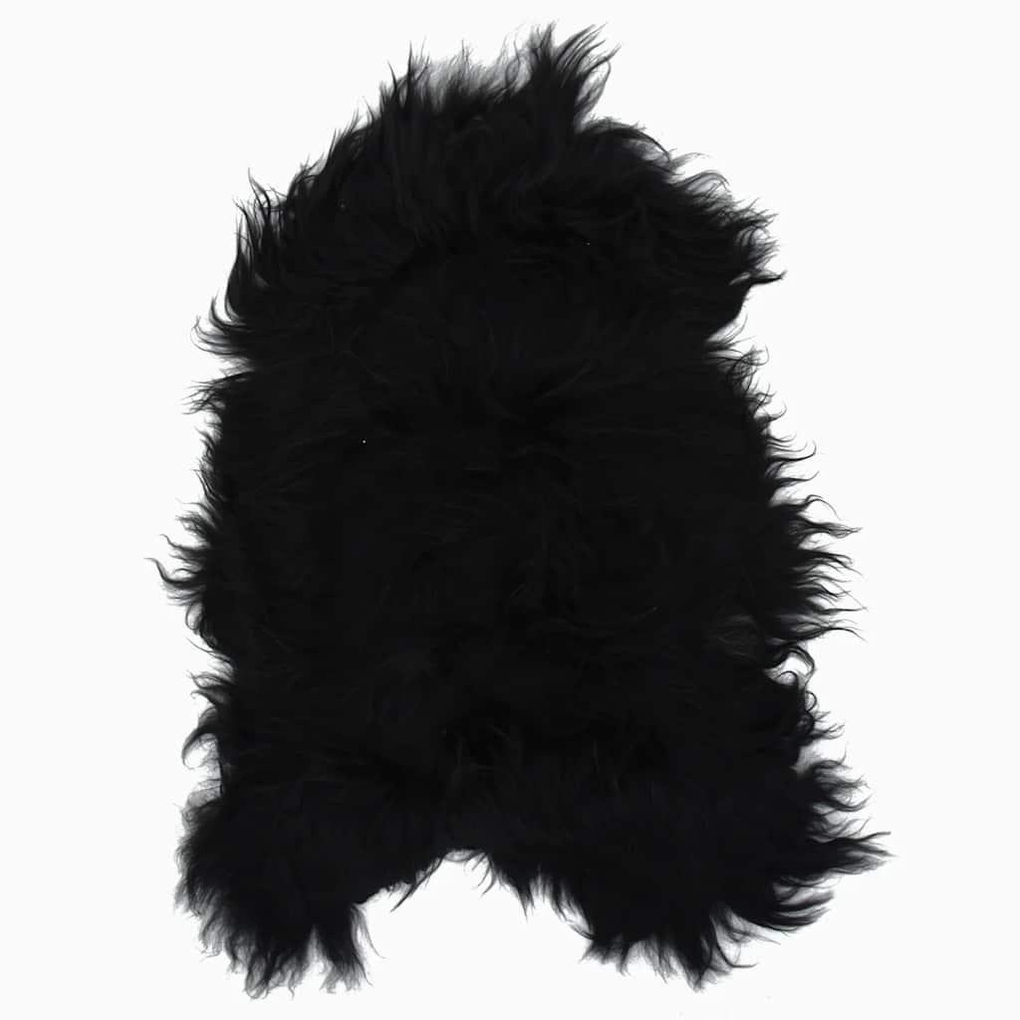 Voir la diapositive 2 : VIDAXL Housse de chaise en peau de mouton islandaise Noir 70x110 cm
