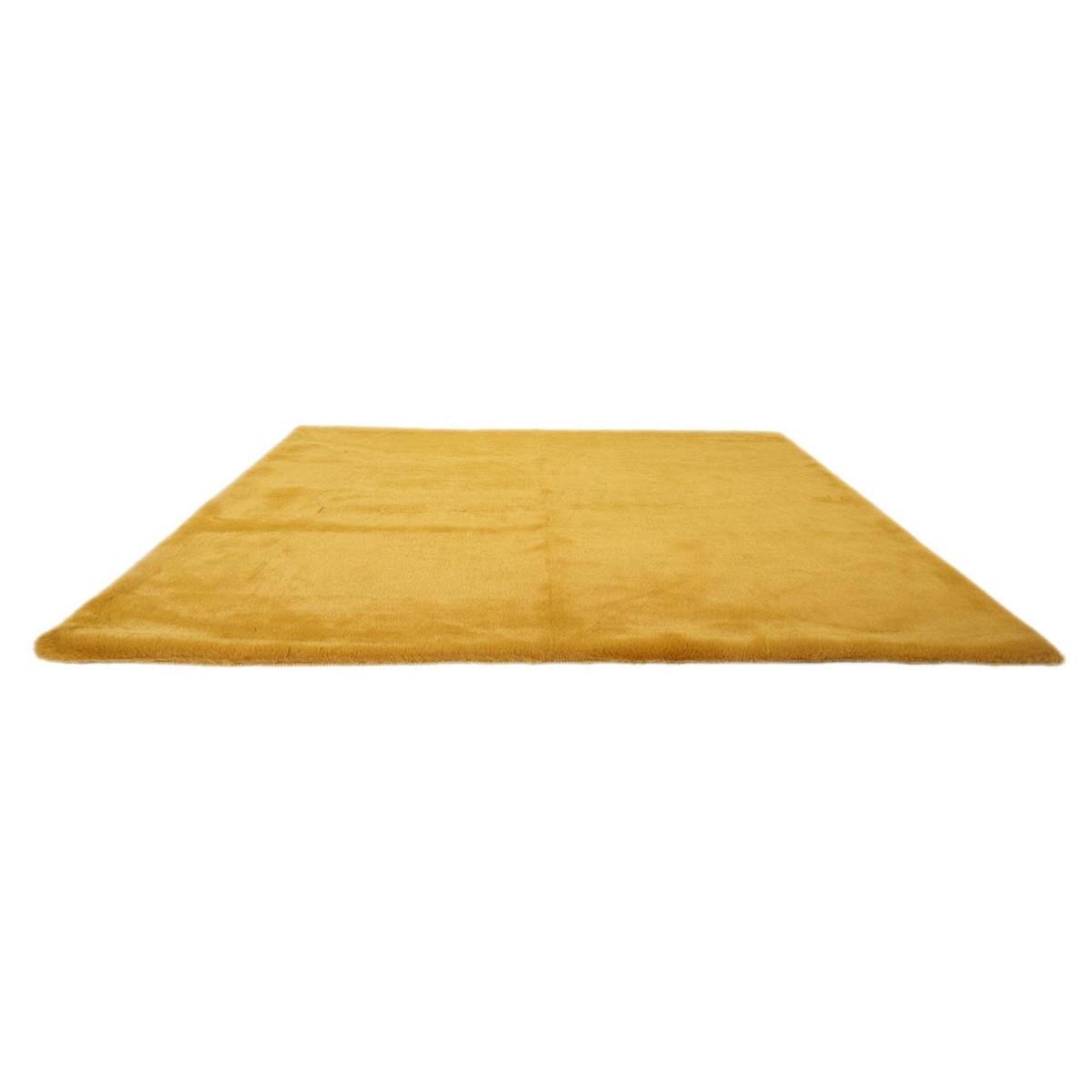 Voir la diapositive 2 : The Home Deco Factory Tapis imitation fourrure  fin  120x170cm moutarde