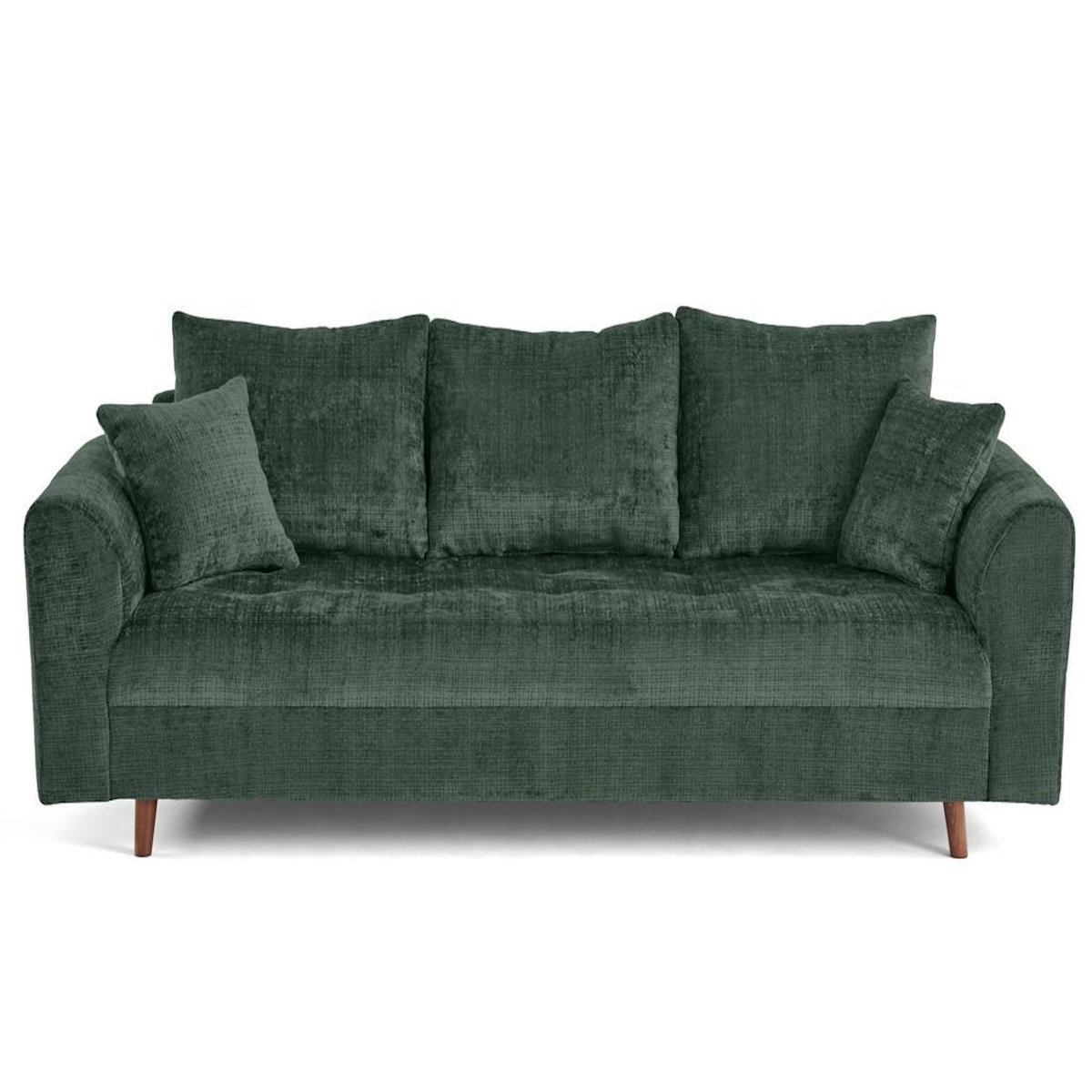 LISA DESIGN Rune - canapé droit 3 places en velours texturé