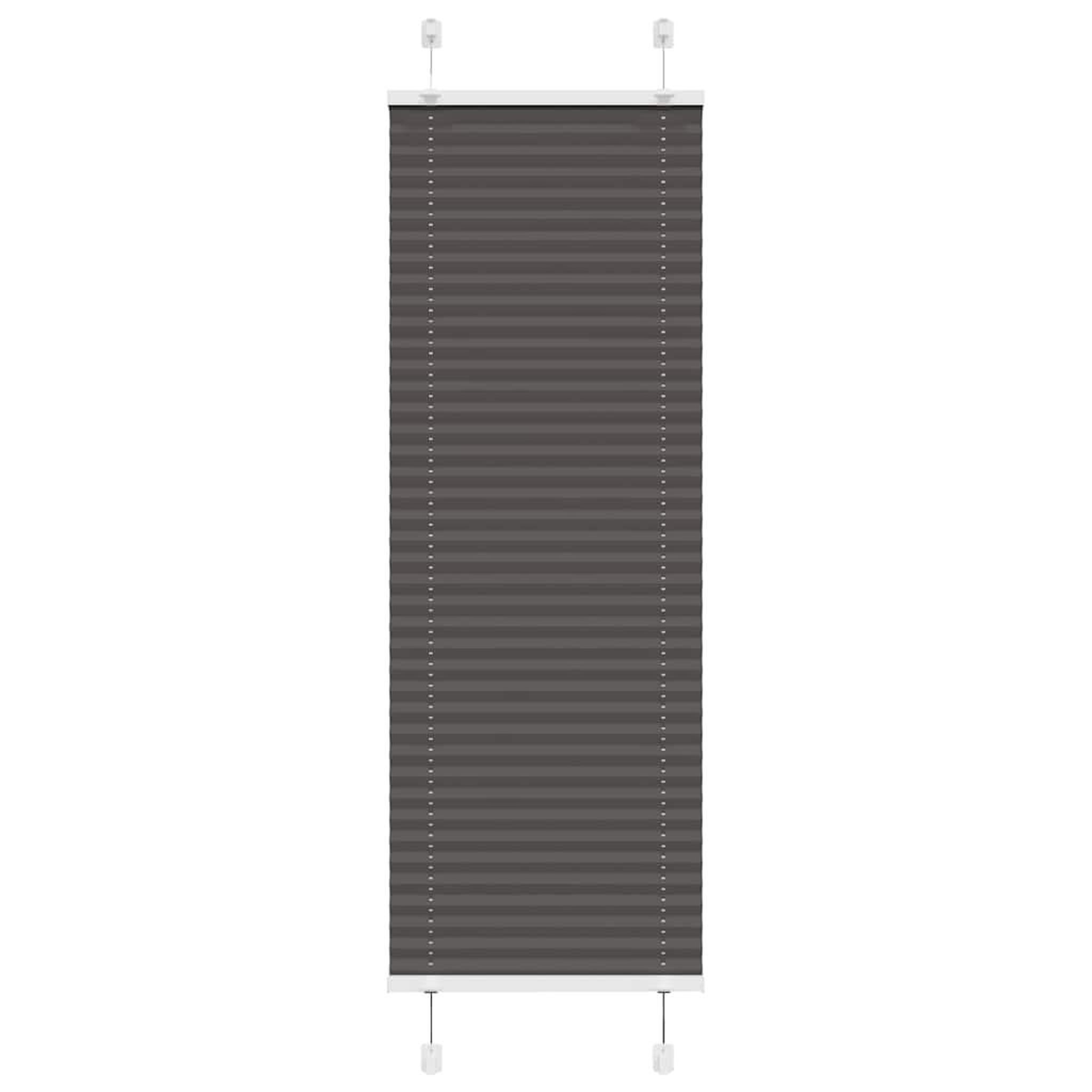 VIDAXL Store plisse noir 40x100 cm largeur du tissu 39,4 cm polyester