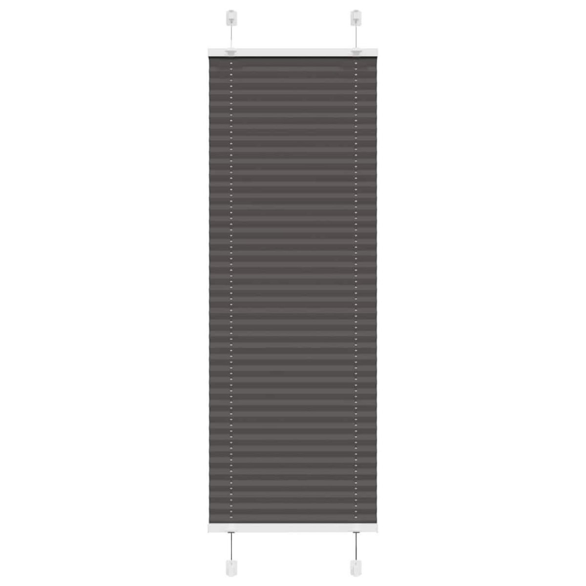 VIDAXL Store plisse noir 40x100 cm largeur du tissu 39,4 cm polyester