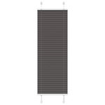 VIDAXL Store plisse noir 40x100 cm largeur du tissu 39,4 cm polyester