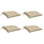 Voir la diapositive 3 : VIDAXL Coussins de chaise lot de 4 beige 50x50x7 cm tissu oxford
