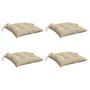 Voir la diapositive 3 : VIDAXL Coussins de chaise lot de 4 beige 50x50x7 cm tissu oxford