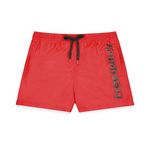 FREEGUN Boardshort court garçon avec ceinture demi-élastiquée. Coloris disponibles : Rouge