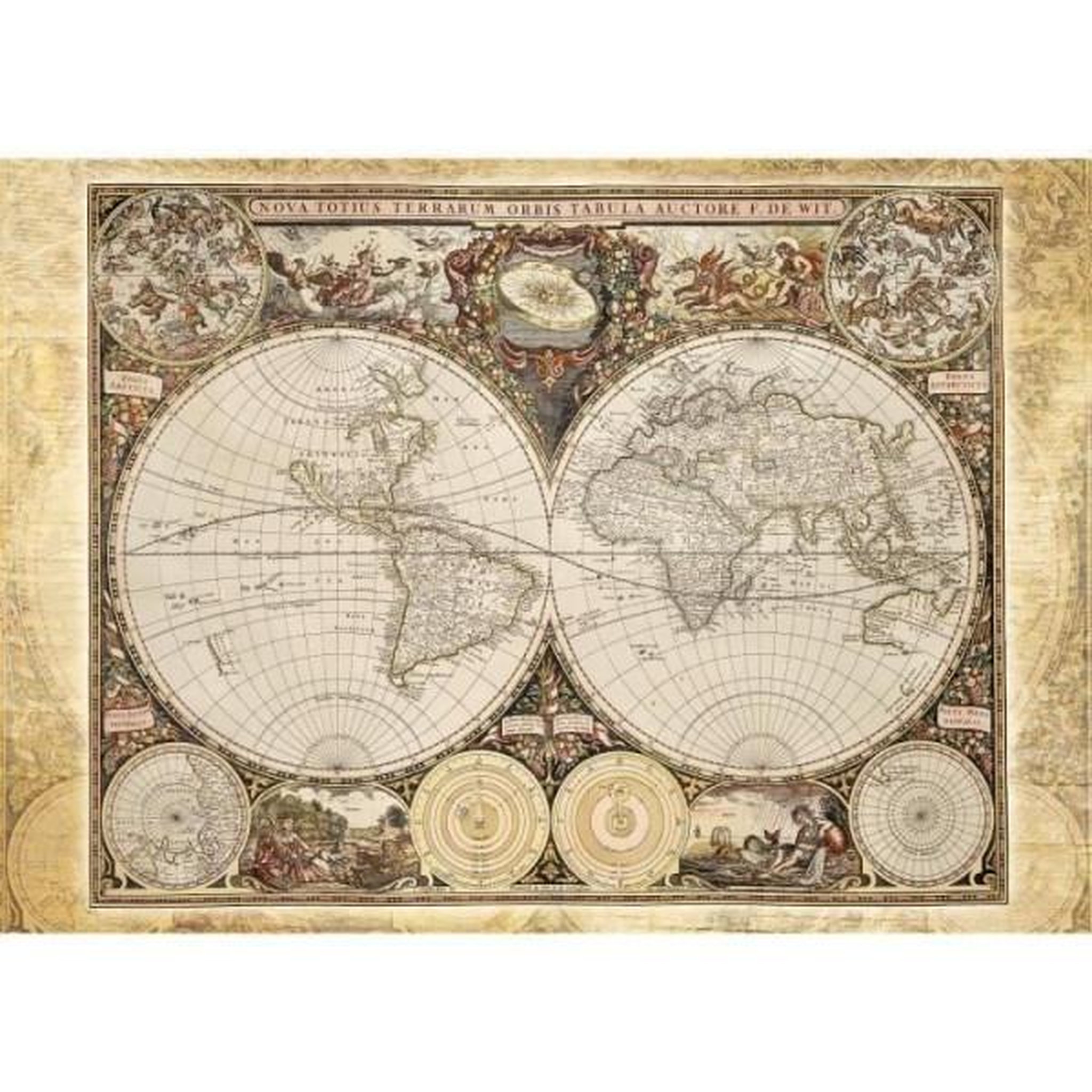 Voir la diapositive 3 : GENERIQUE Puzzle 2000 pièces Mappemonde historique carte du monde – Schmidt Spiele