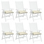 Voir la diapositive 4 : VIDAXL Coussins de chaise lot de 6 blanc creme 50x50x7 cm tissu oxford