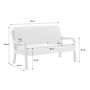 Voir la diapositive 4 : SWEEEK Banquette scandinave enfant en bois et tissu bouclette beige 2 places
