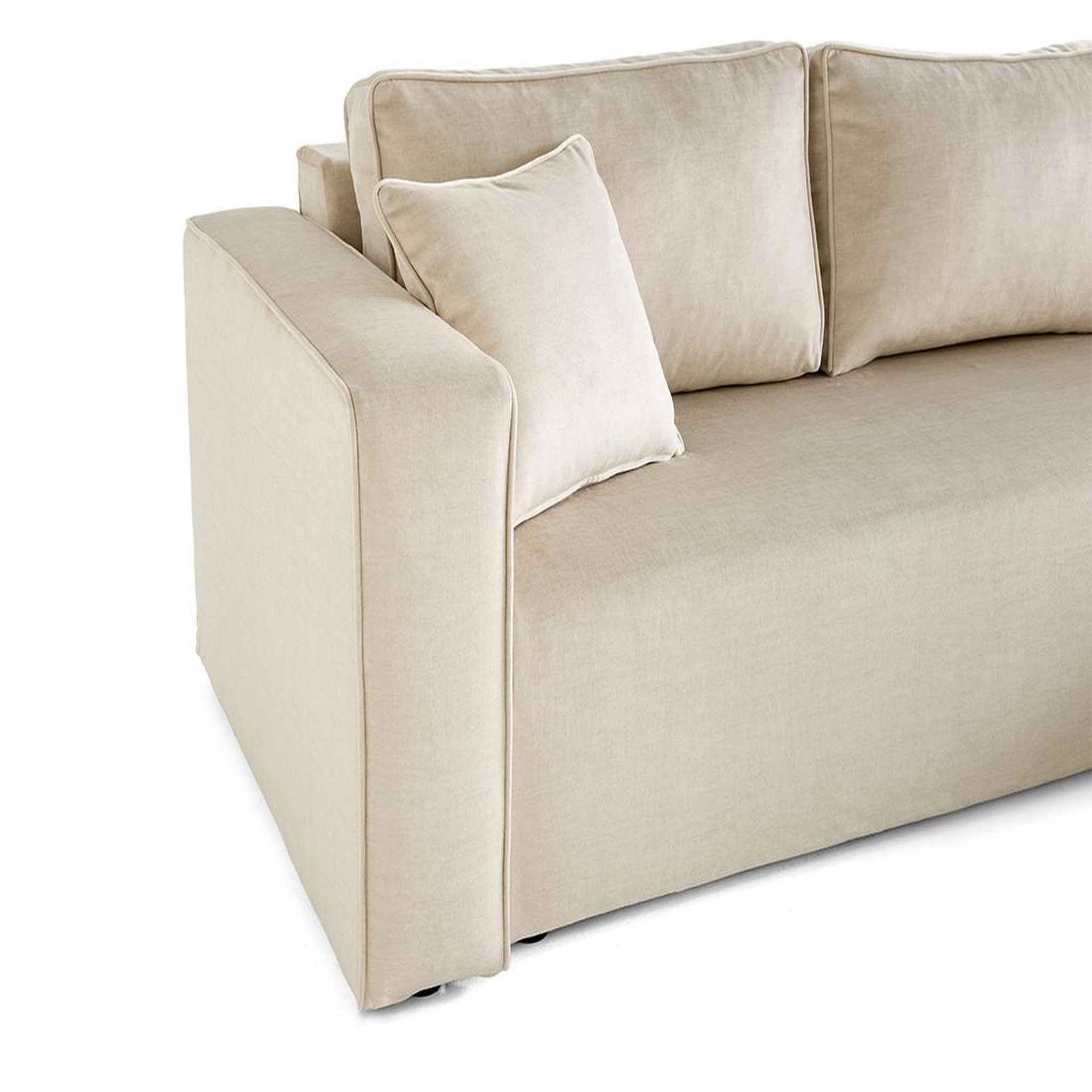 Voir la diapositive 6 : BEST MOBILIER Topaze - canapé d'angle déhoussable réversible 4 places en velours
