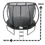 Voir la diapositive 4 : JUMP4FUN Trampoline 10Ft ø 305cm noire avec Echelle, Protection et Filet de sécurité