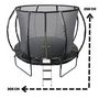 Voir la diapositive 4 : JUMP4FUN Trampoline 10Ft ø 305cm noire avec Echelle, Protection et Filet de sécurité