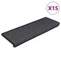 Voir la diapositive 2 : VIDAXL Tapis d'escalier autocollants 15 pcs 65x21x4 cm Anthracite