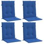 Voir la diapositive 3 : VIDAXL Coussins de chaise de jardin a dossier bas lot de 4 bleu royal